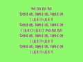 Rihanna  sm lyrics on screen