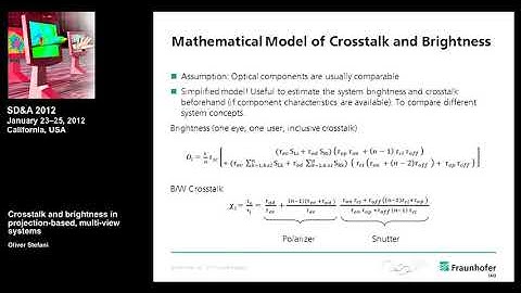 Crosstalk and brightness in projection-based, multi-view systems