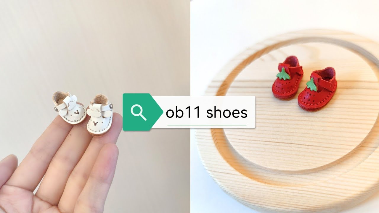 Handmade ob11 shoes,handmade doll shoes,obitsu  11 leather shoes.