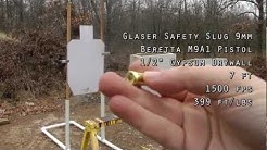 Glaser Silver Safety Slug 9mm Gel Test 