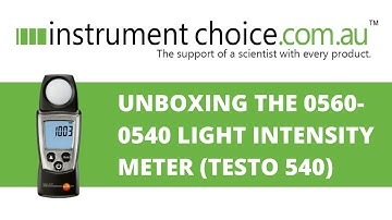 Unboxing the 0560-0540 Light Intensity Meter (Testo 540)