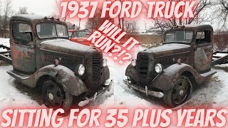 1937 Ford truck Abandoned for over 35 years! Will it Run?!? Flathead V8 engine!!