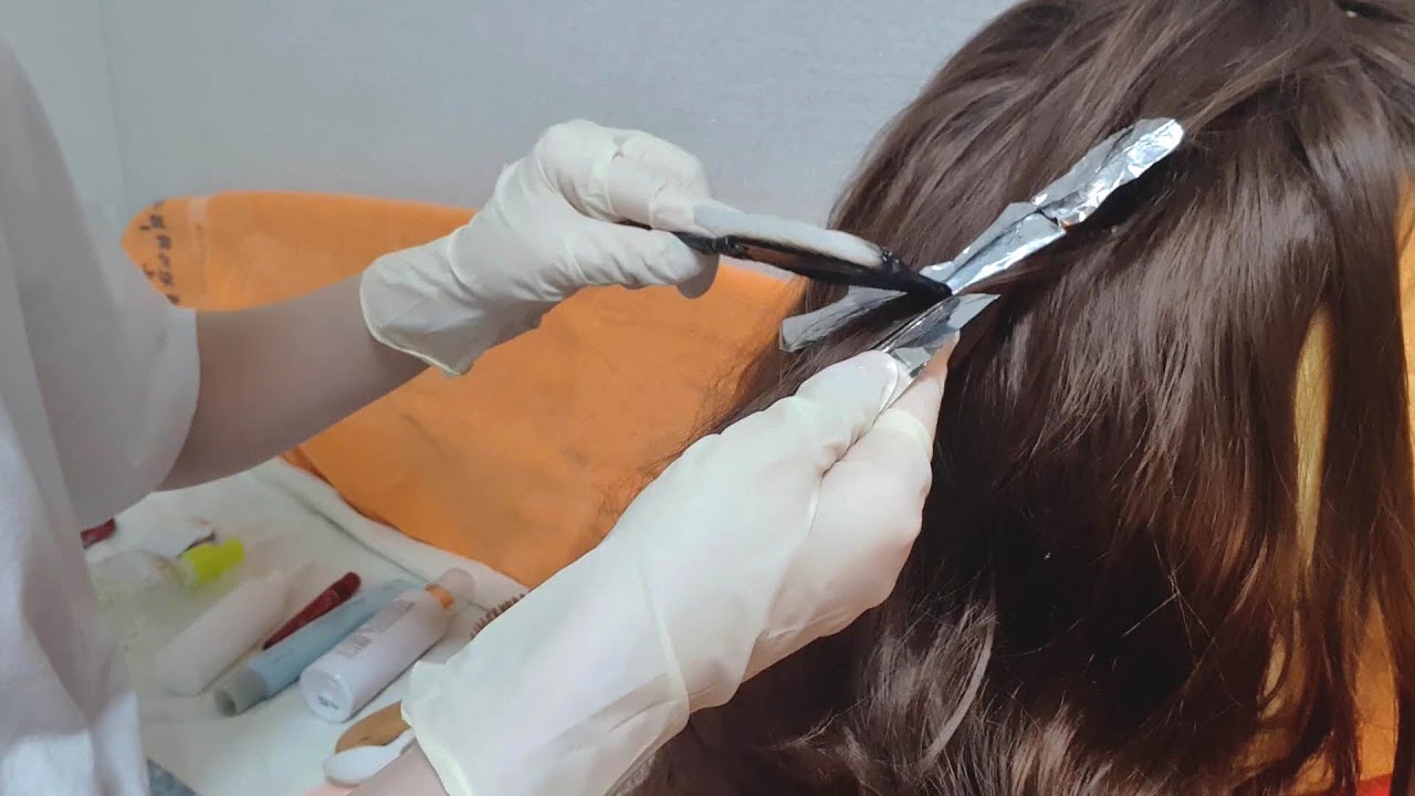 ASMR 미용실 호일 염색, 다듬기, 빗질 롤플레잉