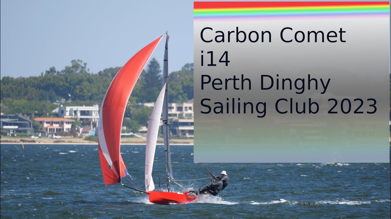 Carbon Comet - International 14 - Ooops - Trapeze breaks near the finish.