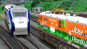 TWO TRAINS CROSSING AT SAME TRACK | BUMPY RAILROAD | Train Simulator | Railworks 3 | NTG GAMING