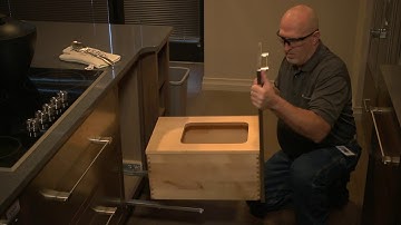 Base Waste Basket Cabinet Adjustments | Omega Cabinetry