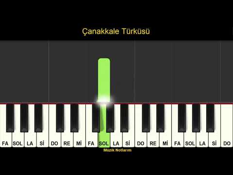 Çanakkale Türküsü Melodika Org Notaları