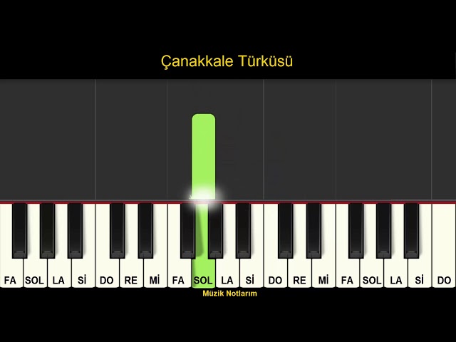 Çanakkale Türküsü Melodika Org Notaları class=