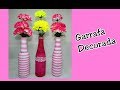 Garrafa decorada com barbante - Simples e fácil de fazer - Reciclagem de garrafa - Passo a passo