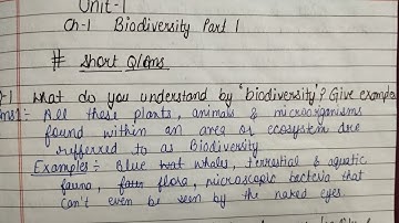 EVS:CH 1 BIODIVERSITY SHORT Q/A EXPLANATION #CLASS12 #PSEB
