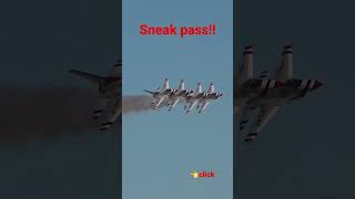 USAF Thunderbirds Sneak Pass Nellis AFB Las Vegas
