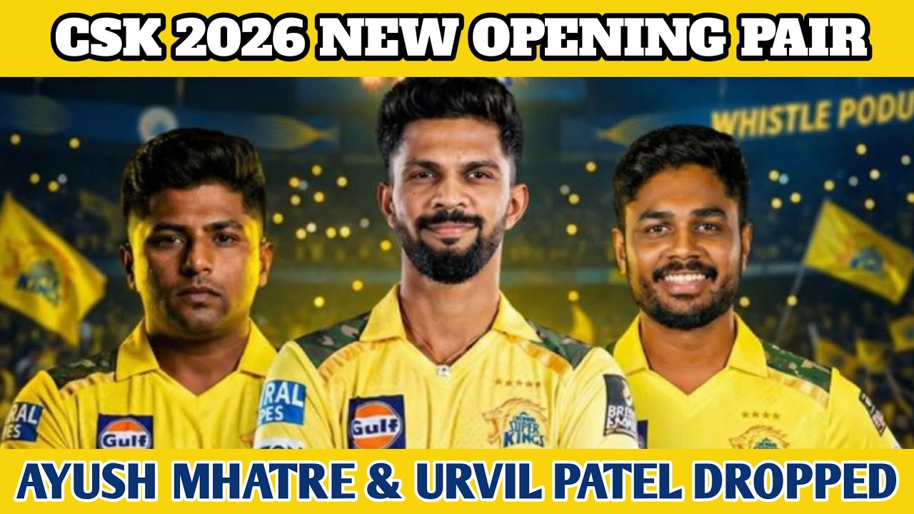 CSK New Opening Pair - Sarfaraz Khan & Mathew Short Role In CSK | CSK ...