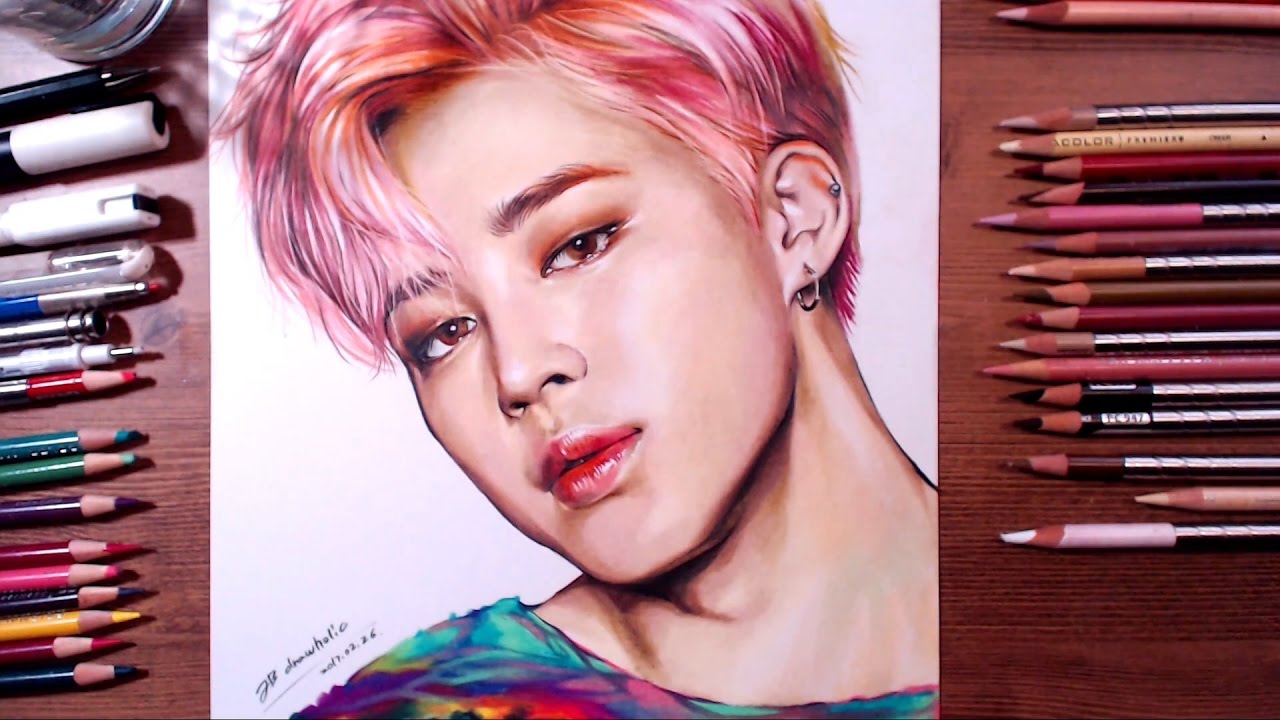 BTS : Jimin - colored pencil drawing | drawholic