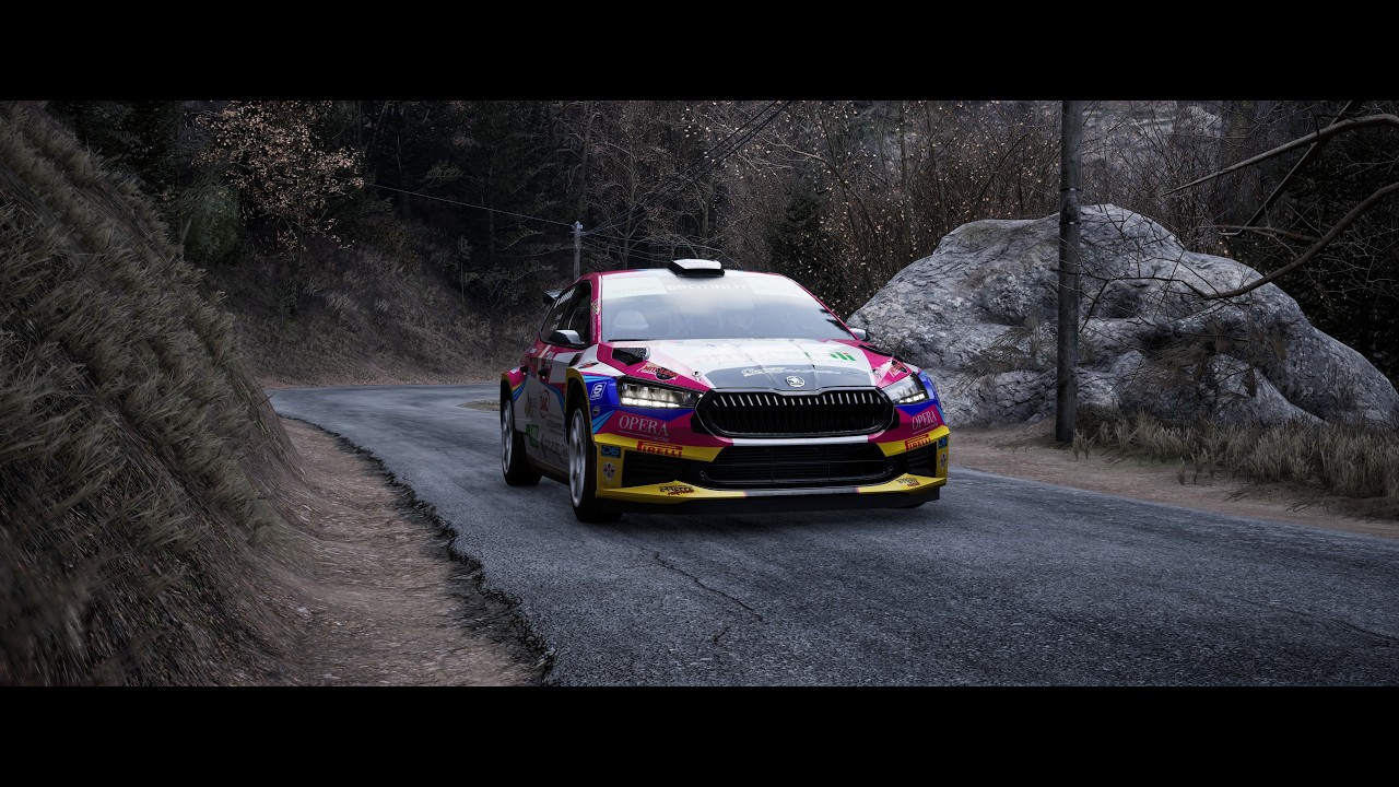 Assetto Corsa Rally  - Monte Carlo, Sisteron, sun, clouds and mountains