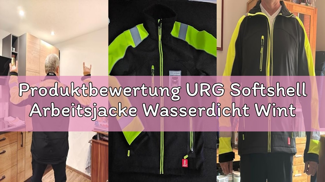 URGENT Softshell Arbeitsjacke GL-8364 wasserdicht Winddicht atmungsaktiv isoliert isolierter Reißverschluss Funktionsjacke Herren Outdoor Trekking Jacke elastisch schwarz mit gelben Elementen; (M
