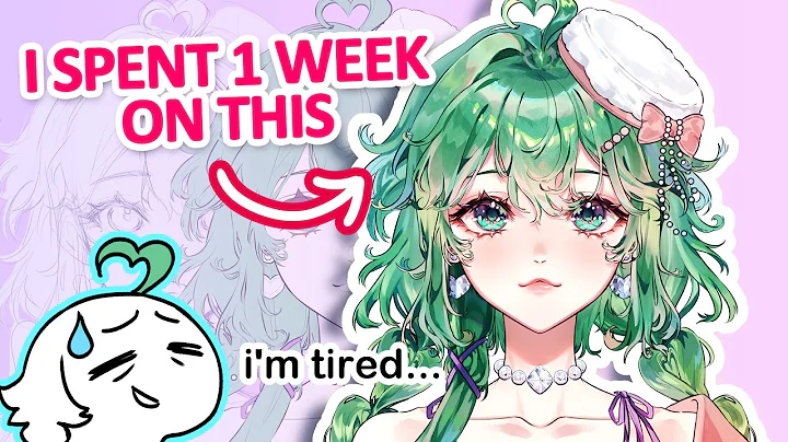 How I Made Myself a VTuber! 🌸💚  [Part 1: Drawing the Model]
