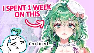 How I Made Myself a VTuber! 🌸💚 [Part 1: Drawing the Model]