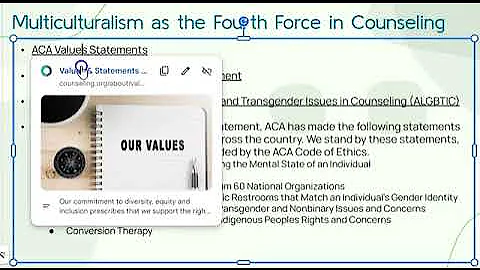 VIDEO LECTURE: 5323 Chapter 10 Professional Practice in Multicultural Counseling Part 1