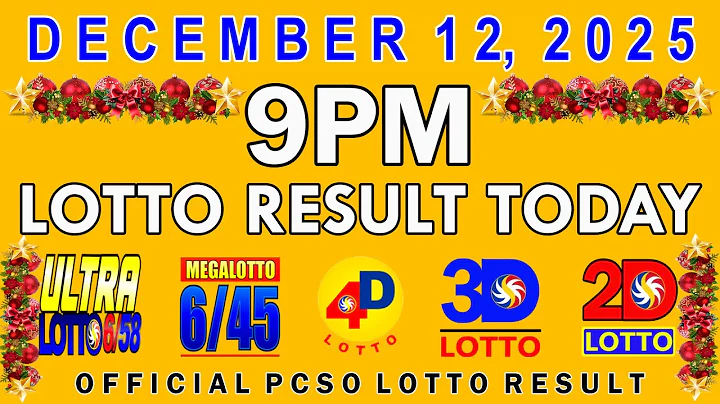 9pm Lotto Result Today PCSO December 12 2025