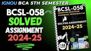 BCSL-058 Solved Assignment January 2025 || IGNOU BCA 5th Semester Solved Assignment 2025
