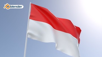 TUTORIAL ANIMASI BENDERA DENGAN CLOTH SIMULATION | TUTORIAL BLENDER INDONESIA