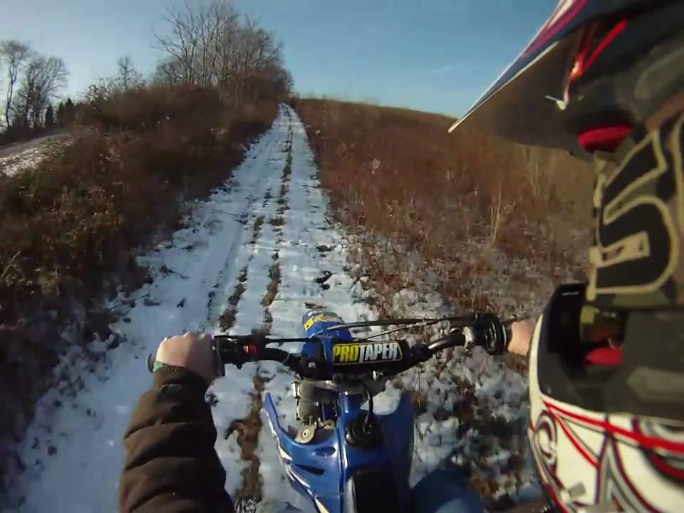 yz 85 in the snow helmet cam YouTube