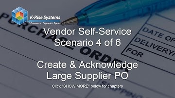Vendor Self Service for JD Edwards Part 4 - Large Supplier PO