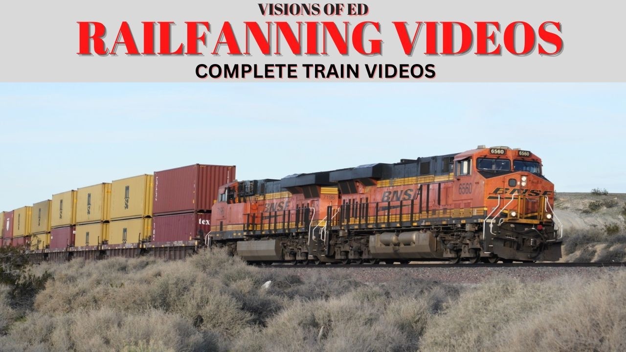 High Desert Railfanning Intermodal Container Trains & More