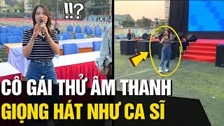 Cô gái thử ÂM THANH chương trình với giọng hát siêu cuốn 'NUỘT NHƯ NUỐT ĐĨA' | Tin Ngắn 3 Phút screenshot 1