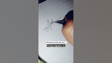 Archana calligraphy sign ✍️ \\ like comment and subscribe 🥰#calligraphy #signature #archana