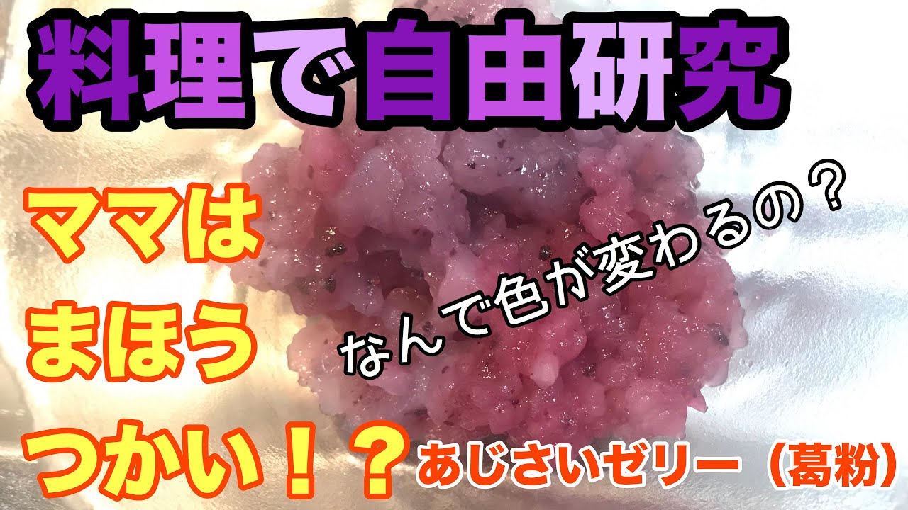 料理で自由研究 ママって魔法使いかも ゼリーの色が変わるってどういうこと Youtube