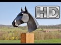 Welding  metal horse head build  monumental sculpture in 1