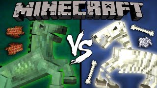 Zombie Horse Vs. Skeleton Horse - Minecraft