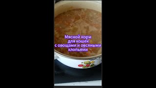 Корм для кошек. Мясо курицы с овощами.анохина домашниеживотные кошки кормдлякошек мясо