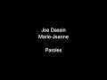 Joe Dassin-Marie-jeanne-paroles