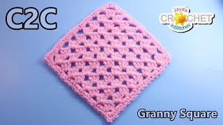 C2C Granny Square Crochet Pattern & Tutorial