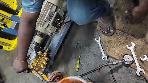 motorized hydro Test pump testing | New BMK Hydraulics, Chennai.