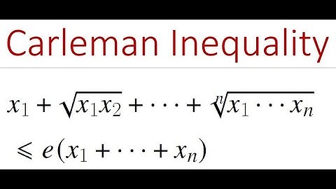 Carleman Inequality