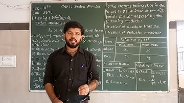 Meaning and definition of index number part 1