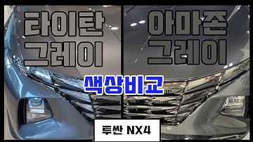 투싼NX4 타이탄그레이 VS 아마존그레이 색상비교