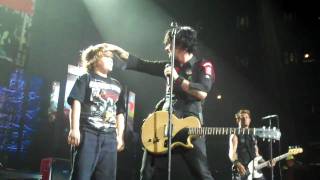 Kid Being "Saved" During East Jesus Nowhere - Green Day 7/13/09 Chicago