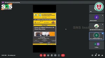 First Year Online Induction Programme  Day 3| Dr. SNS Rajalakshmi College of Arts and Science