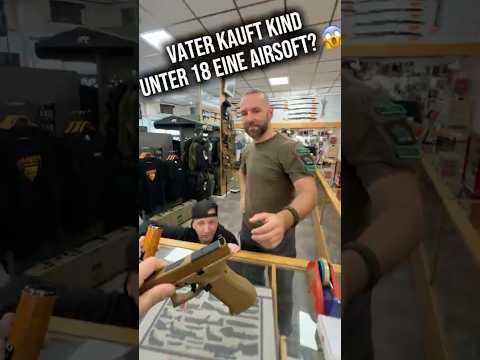 Vater kauft Kind eine Airsoft ab 18? 😱 #airsoft #airsoftshorts #shorts