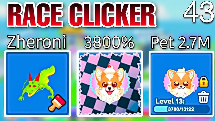 Race Clicker BinTheRizz Gifts Me 3 100% Royal Lions Code Entry At The End