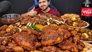 Massive Mutton Masala Rice with Whole Chicken, Kaleji & Eggs | Desi Food ASMR Mukbang