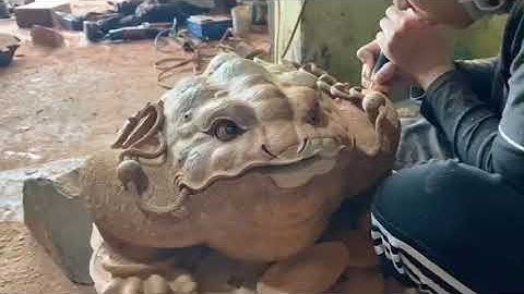 Điêu khắc gỗ nghệ thuật  Cóc thần tuyệt đỉnh