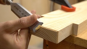 Chamfering Through-tenon Edge with a Chisel