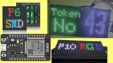 P6 RGB Matrix panel 32x32 LED Token System | Arduino P10 RGB LED Panel with ESP32 | P10 rgb 1/4 scan
