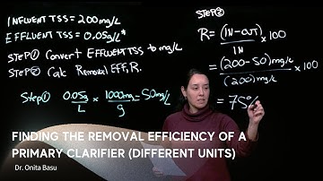 Calculating Primary Clarifier Efficiency (with Unit Conversion)