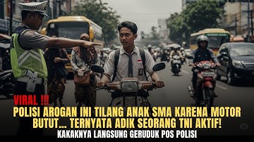 VIRALL‼️ADIKNYA DITILANG POLISI AROGAN‼️TNI INI LANGSUNG GERUDUK POS POLISI‼️
